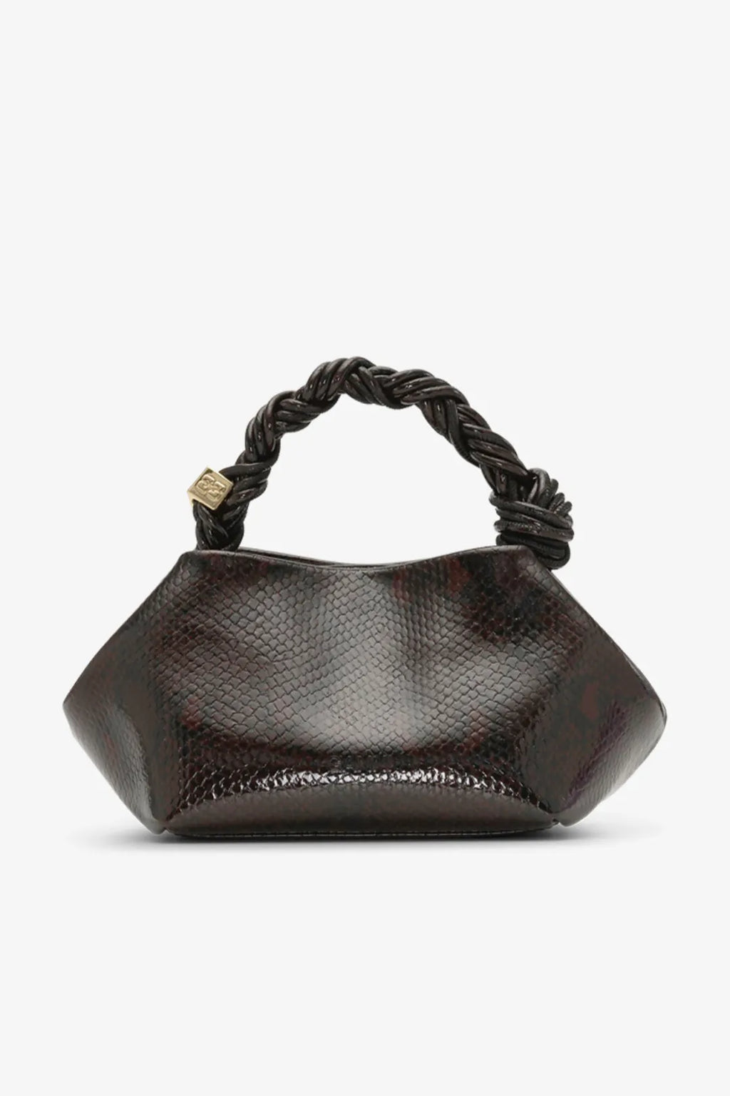 PICCOLA BORSA EFFETTO SNAKE BORDEAUX SCURO