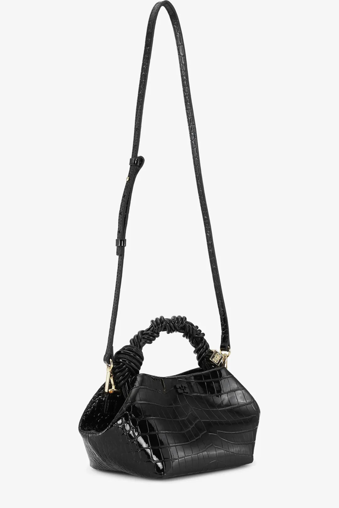 PICCOLA BORSA BOU BAG CROCO VERNICIATA